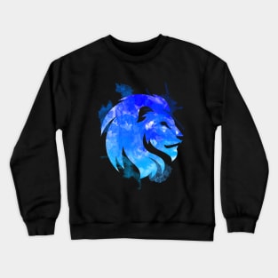 Lion watercolor Lagoon Crewneck Sweatshirt